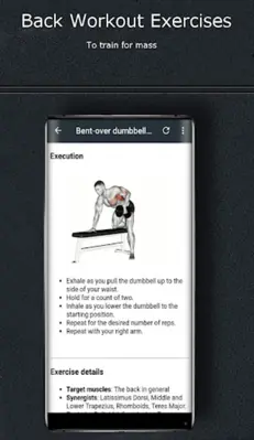 Back Workout Exercises android App screenshot 3